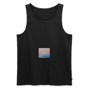 Ich will nur - Philipp Poisel - Männer Premium Bio Tank Top - Schwarz - Vorne - AI Model Male 178 light (178cm)