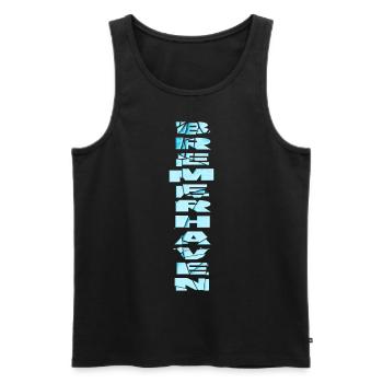 Bremerhaven Allemagne City Font Skyline - Débardeur bio Premium Homme - noir - Devant - Michal (187cm)