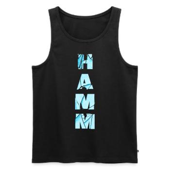 Hamm Deutschland Stadt Schrift Skyline Heimat - Männer Premium Bio Tank Top - Schwarz - Vorne - Michal (187cm)