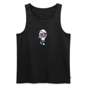 Touchdown Champion : le talent du football en action - Débardeur bio Premium Homme - noir - Devant - AI Model Male 178 light (178cm)