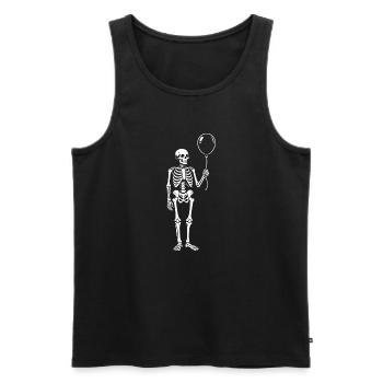 Skeleton with Balloon Whimsy - Men's Premium Organic Tank Top - black - Front - AI Model Male 178 light (178cm)