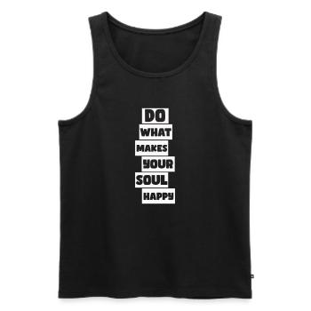 Do what makes your soul happy - Men's Premium Organic Tank Top - black - Front - Michal (187cm)