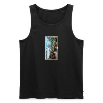 Grimentz Alpine Panorama Suisse - Débardeur bio Premium Homme - noir - Devant - AI Model Male 178 light (178cm)
