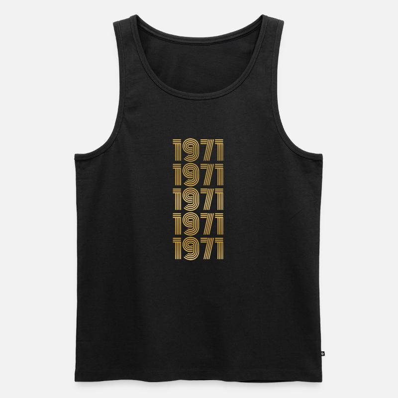 19 - Männer Premium Bio Tank Top - Schwarz