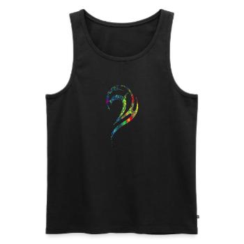 Gothic Tattoo gelb gruen marmoriert - Männer Premium Bio Tank Top - Schwarz - Vorne - AI Model Male 178 light (178cm)