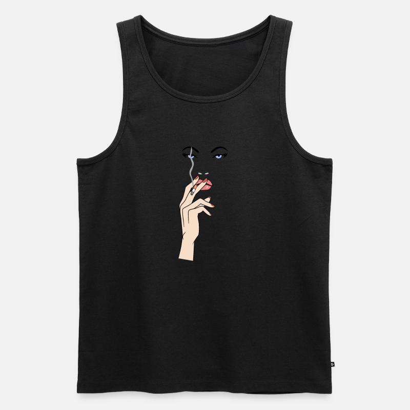 Smoking Hot - Männer Premium Bio Tank Top - Schwarz