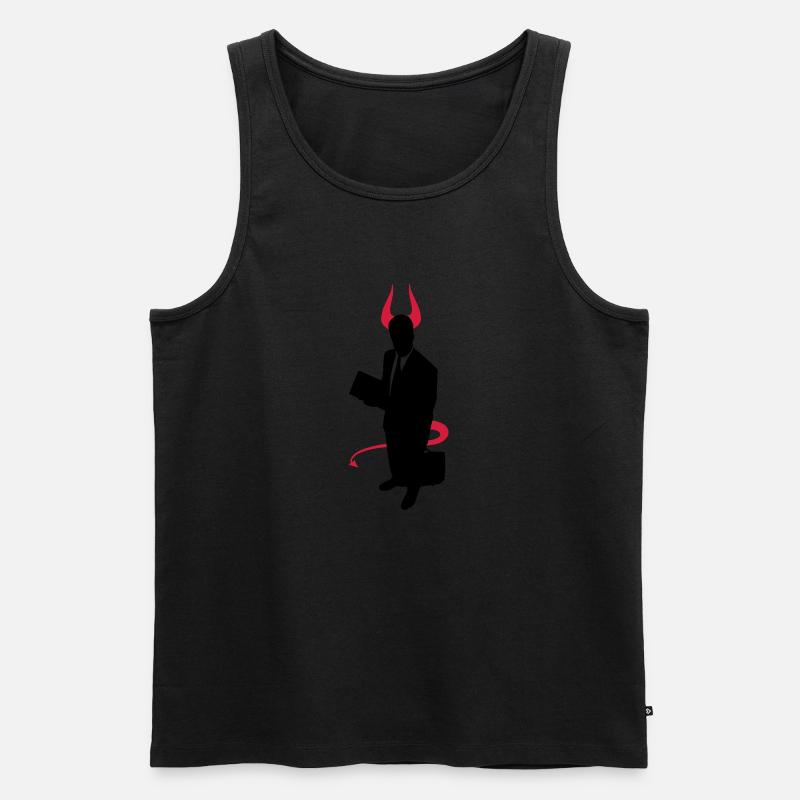 Business Devil - Männer Premium Bio Tank Top - Schwarz