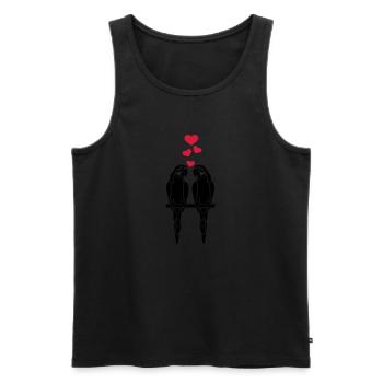 Perroquet - Débardeur bio Premium Homme - noir - Devant - Michal (187cm)