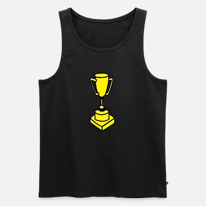 Pokal - Männer Premium Bio Tank Top - Schwarz