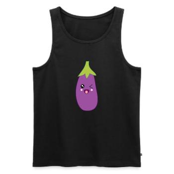 Aubergine Légume Costume Carnaval Carnaval - Débardeur bio Premium Homme - noir - Devant - Michal (187cm)