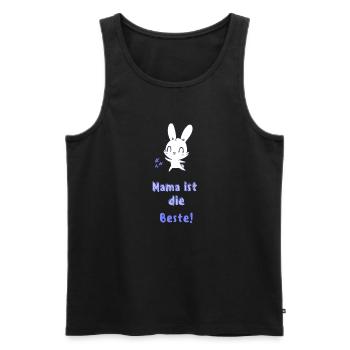 Mama ist die Beste! - Männer Premium Bio Tank Top - Schwarz - Vorne - Michal (187cm)