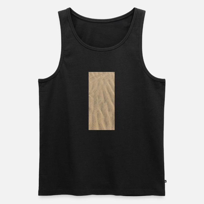 1760 Sand - Männer Premium Bio Tank Top - Schwarz