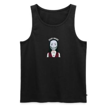 "Dead inside" Smiling anime girl - Männer Premium Bio Tank Top - Schwarz - Vorne - Michal (187cm)