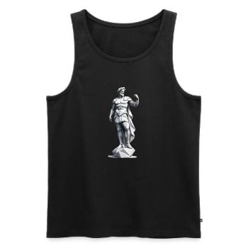 Griechischer Gott - Low Poly Design - Männer Premium Bio Tank Top - Schwarz - Vorne - Michal (187cm)