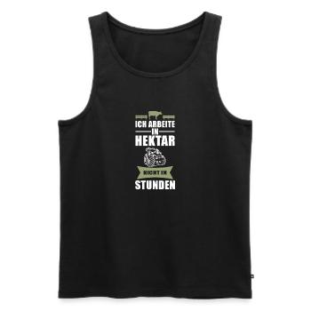 Landwirt Bauer Farmer - Männer Premium Bio Tank Top - Schwarz - Vorne - AI Model Male 178 light (178cm)