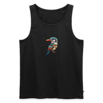 Australie - Kookaburra - Débardeur bio Premium Homme - noir - Devant - AI Model Male 178 light (178cm)