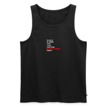 Live Legendary Today: To-Do Motivator - Men's Premium Organic Tank Top - black - Front - AI Model Male 178 light (178cm)