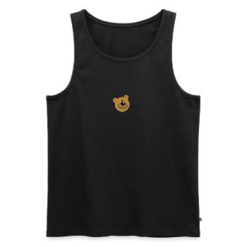 Bär - Männer Premium Bio Tank Top - Schwarz - Vorne - Michal (187cm)