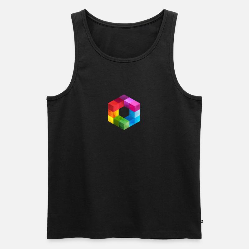 Würfel - Männer Premium Bio Tank Top - undefined