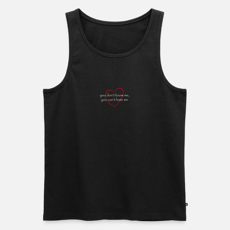 you don`t know me - Männer Premium Bio Tank Top - Schwarz