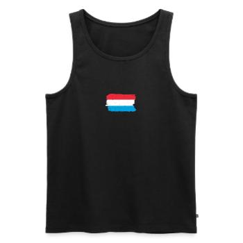 Brushstroke Dutch Flag - Men's Premium Organic Tank Top - black - Front - AI Model Male 178 light (178cm)