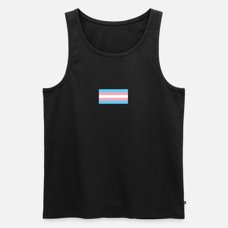 Transgender Pride Flag - Männer Premium Bio Tank Top - Schwarz