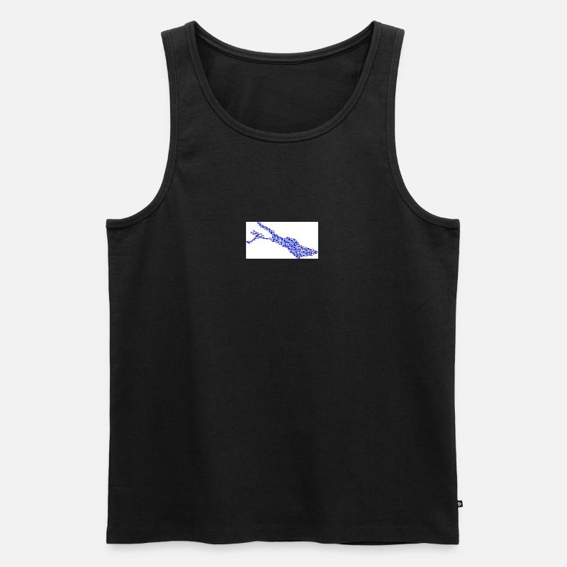 Bodenseefisch - Männer Premium Bio Tank Top - Schwarz