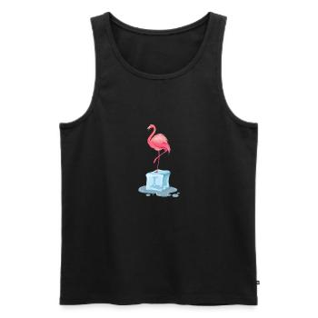Bain de glace exotique Flamingo Bain de glace de natation d’hiver - Débardeur bio Premium Homme - noir - Devant - Michal (187cm)