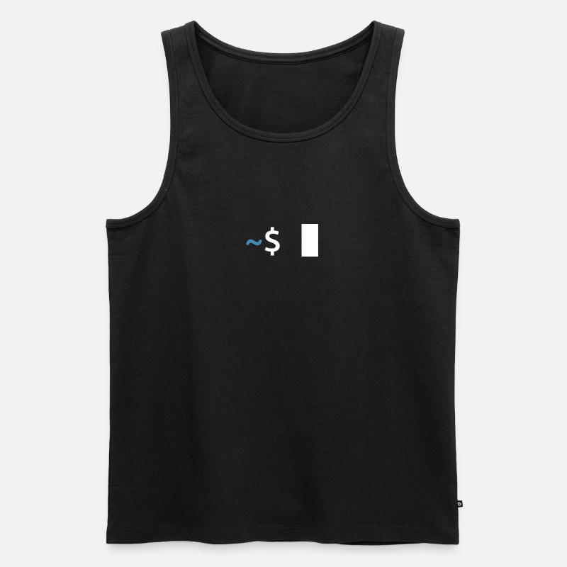 Linux Shell Command - Männer Premium Bio Tank Top - Schwarz