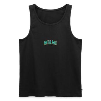 Miami - Männer Premium Bio Tank Top - Schwarz - Vorne - Michal (187cm)