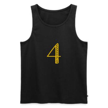 4 JAHRE. 4-jähriges JUBILÄUM. GEBURTSTAG 4 JAHRE. 4 - Männer Premium Bio Tank Top - Schwarz - Vorne - AI Model Male 178 light (178cm)