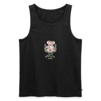 Best Mom Ever Koala Embrace Floral Wreath - Männer Premium Bio Tank Top - Schwarz - Vorne - AI Model Male 178 light (178cm)