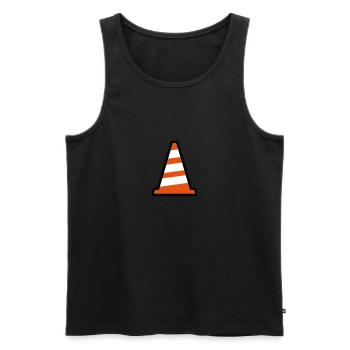 Cone - Men's Premium Organic Tank Top - black - Front - AI Model Male 178 light (178cm)