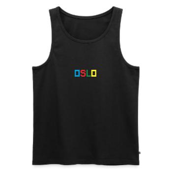 OSLO, Norvège, Norvège - Débardeur bio Premium Homme - noir - Devant - AI Model Male 178 light (178cm)