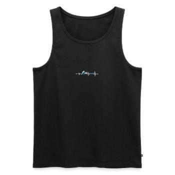 Marathon Finisher Course 42.195 - Débardeur bio Premium Homme - noir - Devant - AI Model Male 178 light (178cm)