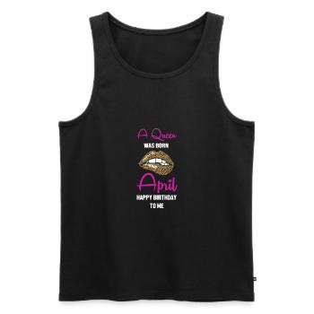 Sternzeichen Widder - Männer Premium Bio Tank Top - Schwarz - Vorne - AI Model Male 178 light (178cm)