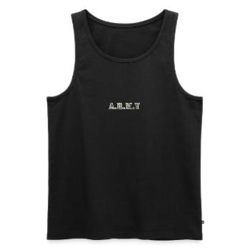 Army dot Design in Camouflage - Männer Premium Bio Tank Top - Schwarz - Vorne - AI Model Male 178 light (178cm)