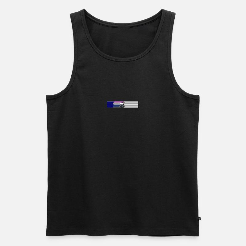 Tri Radfahren - Männer Premium Bio Tank Top - Schwarz