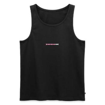 Heart loading - Men's Premium Organic Tank Top - black - Front - AI Model Male 178 light (178cm)