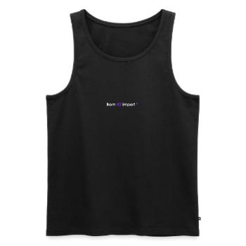 import 42 weiß - Männer Premium Bio Tank Top - Schwarz - Vorne - AI Model Male 178 light (178cm)