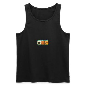 Woodworker there is no app for carpenter carpenter - Men's Premium Organic Tank Top - black - Front - AI Model Male 178 light (178cm)