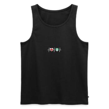 England and Nigeria Nigerian Flag Flags - Men's Premium Organic Tank Top - black - Front - Michal (187cm)
