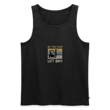 Stapler Spruch Gabelstapler Geschenk Lagerist - Männer Premium Bio Tank Top - Schwarz - Vorne - AI Model Male 178 light (178cm)