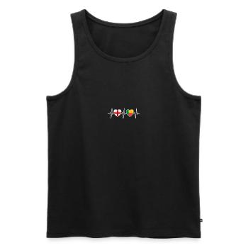 England and Benin Beninese flag flags - Men's Premium Organic Tank Top - black - Front - AI Model Male 178 light (178cm)