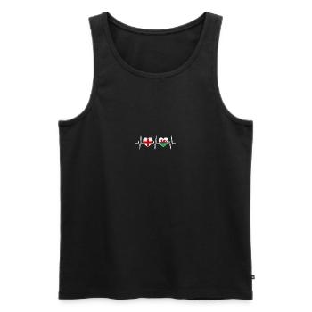 England and Wales Welsh flag flags - Men's Premium Organic Tank Top - black - Front - Michal (187cm)