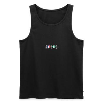 France and Nigeria Nigerian flag Flags - Men's Premium Organic Tank Top - black - Front - Michal (187cm)