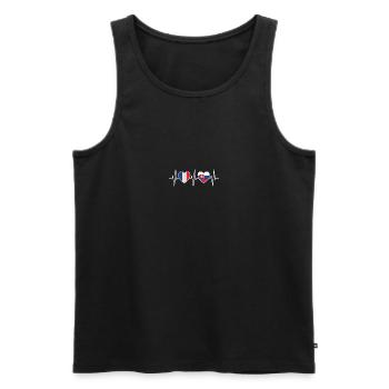 France and Slovakia Slovak flag Flags - Men's Premium Organic Tank Top - black - Front - Michal (187cm)