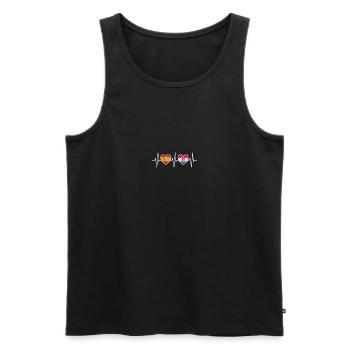 Espagne et Croatie Drapeau croate Drapeaux - Débardeur bio Premium Homme - noir - Devant - AI Model Male 178 light (178cm)