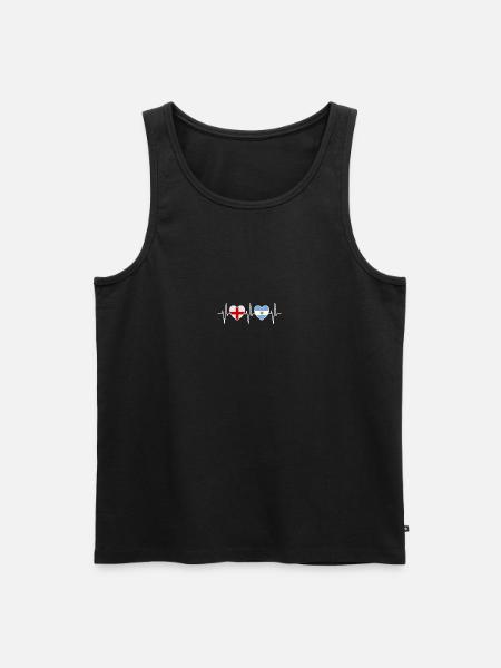 Angleterre et Argentine Drapeaux argentins - Débardeur bio Premium Homme - noir