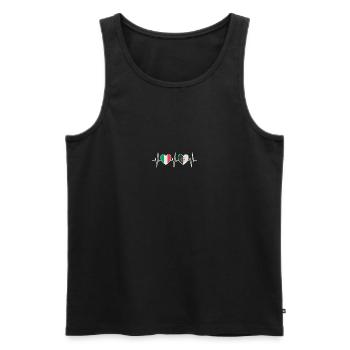 Italy and Algeria Algerian flag Flags - Men's Premium Organic Tank Top - black - Front - AI Model Male 178 light (178cm)